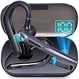 Bluetooth Headset Eumspo V5.0 Kabellos Headset 50H Playtime Bluetooth Kopfhörer mit Dual Rauschunterdrückung Drahtlose Headset mit 400mAh Batterieanzeige Kabellos Bluetooth Ohrhörer mit Mik