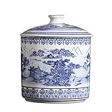 Porzellan Dekorative Vasen Klassische Tempel Ingwer Jar Vase China Ming Stil Keramik Vasen Retro Floral Tempel Ingwer Jar Vase Antike Floral Tempel Ingwer Jar Vase-B H28cm*w22