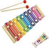 Xylophon für Kinder, Musikspielzeug aus Holz, Glockenspiel Musikinstrumente, Schlaginstrumente, Musikinstrumente, für k