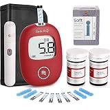 Blutzuckermessgerät, Sinocare Diabetes-Set mit 50 Teststreifen + 50 Lancet Launcher ohne Schmerzen für Diabetik