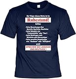 T-Shirt zur Rente - Träger ist im Ruhestand - Lustige Geschenk-Idee für Renter und Pensionäre mit Humor, Größe:5XL