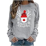 LIEIKIC Hässlicher Weihnachtspullover Damen Ugly Christmas Sweater Weihnachten Pullover Weihnachtspulli Weihnachtsshirt Jumper Weihnachts Pulli Frauen Xmas Sweatshirt Teenager Mädchen Ob