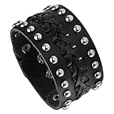 MILAKOO Men Lederarmband Punk Geflochtenen Seil Legierung Armband Armreif Armb