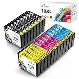 Q-image 18XL Patronen Ersatz für Epson 18 XL Druckerpatronen Kompatibel mit Expression Home XP-202 XP-205 XP-212 XP-215 XP-225 XP-325 XP-312 XP-305 XP-302 XP-412 XP-415 XP-422 XP-425 (20er-Pack)
