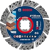 Bosch Professional 1x Expert MultiMaterial X-LOCK Diamanttrennscheiben (für Beton, Ø 125 mm, Zubehör Kleiner Winkelschleifer)