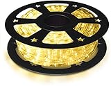 RELAX4LIFE 20 m LED Streifen, Lichtband mit 720 LEDs & Stecker, IP65 wasserdicht, Lichterschlauch für Außen und Innen, LED Strip für Party & Festival, LED-Lichtschlauch 50000h Lichterkette (warmweiß)