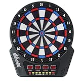 Dartscheibe Elektronisch Elektronisch Dartscheibe Profi,E Dartboards mit 6 Dartpfeile, Ersatzsspitzen, 27 Spielen und 243 Varianten für 16 Sp