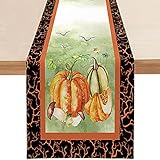 RMBLYfeiye Tischdecke Halloween Deko,33 x 178 cm wasserdichte Tischläufer,Halloween Gruselige Tischdecke,GNOME Elfen Tischläufer,Tischdecke Gruseliger Spukhaus,Halloween Dek