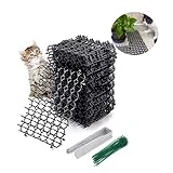 12 x Katzen-Abwehrmatte mit Spikes, Prickle-Streifen, Abwehr-Matte mit 12 Nägeln und 20 Kabelbindern für G