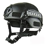 Taktische Helm, Armee Militär Stil Schutz Airsoft Paintball Schnell Helm für Außen Sports Mountain Fahrrad Cqb Schießen - Schw