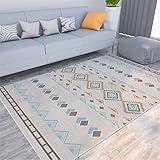 Kinder teppiche Jungs blau Teppich Wohnzimmer blau geometrische Streifen moderner Sofateppich weich Designer Teppich 140X200CM teppiche waschbar 4ft 7.1''X6ft 6.7''