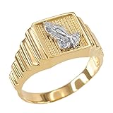 Little Treasures 9 Karat Gold Praying Hands Herren Ring LII