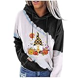 NHNKB Hoodie Damen Pullover mit Kapuze Langarmshirt Sweatshirt Leicht Kapuzenpullover Hoody Damenpullover Kapuzenpulli Kapuzensweatshirt Halloween-Weihnachten Graphic S