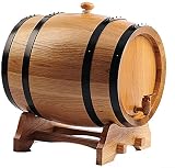 TiyabdT Wasserkühler Dispenser Vintage Holz Eichen Weinspender Mit Holzständer Aufbewahrungseimer Bierfässer für Whisky Alterung Barrel Bierrum Anschluss (Farbe: B, Größe: 5L)