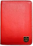 Josephine Osthoff Handtaschen-Manufaktur Leder EC-Karten- + Ausweisetui - Rot - Doppelnaht Ausweismappe AUCH Behindertenausw