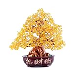 KGDC Kristall Geld Baum Gelber Kristall Glück Baum Home Büro Dekoration Kristall Glücksbaum Feng Shui Auspicious Tree 6.29/8.66/11,81 Zoll Feng Shui Dekoration (Size : C)