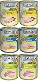 MAC's Cat Katzenfutter Geflügel & Fisch 3 Sorten Probierpaket Nassfutter Dosen 6x400g