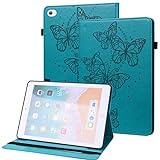 GLANDOTU Hülle für Apple iPad Mini 7.9', iPad Mini 5/4/3/2/1 Schutzhülle mit Stifthalter - (Auto Schlaf/Wach) Ultra Dünn Stand Flip PU Leder Cover Case (Blauer Schmetterling)