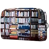 ATOMO Kosmetiktasche, modische Reisetasche, große Kulturtasche, Organizer für Frauen, Bücherregal, Buch F