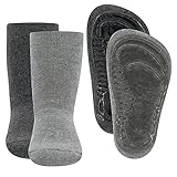 Ewers 2er Pack Uni Stoppersocken SoftStep, Antirutschsohle für Jungen und Mädchen, MADE IN GERMANY, Kindersocken, Anti-Rutsch, ABS