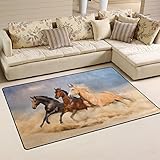 Use7 Laufendes Pferd, Teppich, rutschfest, für Wohnzimmer, Schlafzimmer, 50 x 80