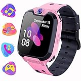 PTHTECHUS Kinder Smartwatch, Kind Uhr Telefon mit Zwei Wege Gespräch MP3 Kamera Rechner Rekorder und SOS Spiel Uhr für 4-15 Jahre alt Jungen Mädchen Geburtstags Geschenke (X9 Spiel MP3-Pink)