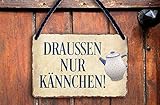 schilderkreis24 – Blechschild Lustiger Kaffee Tee Spruch “Draussen nur Kännchen!“ Deko Schild Cafe Restaurant Bar Cafeteria Bistro Geschenkidee Retro Küche Geschenk Geburtstag Weihnachten 18x12