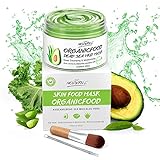 Mitesser Maske, Avocado Schlammmaske, Blackhead Remover Maske, Bio Avocado Vegan Schlammmaske aus dem Toten Meer, Natürliche Grüntee-Maske für glatte Haut Pflegende Flüssigkeitszufuhr Tiefenreinigung