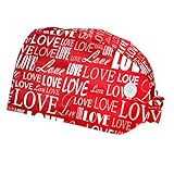 2 Stück Retirement Hut mit Knöpfen Adjustable Schutzkappen Valentin Tag des Valentinstag Fast Red Lieben Modell Dry Caps für Frauen und M