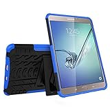Galaxy Tab S2 Hülle,SUNWAY Hybrid 2 In 1 Kick Ständer Robust Stark Stark [Hohe Schlagfestigkeit] Stoßfest Hart Silikon Gummi Dual Layer Schutzhülle für Samsung Tab S2 8,0 Zoll T710 / T715, B