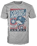 Funko T-SHIRT-125 - Pop Tees, Marvel - Captain America - Fight for Justice, Größe XXL