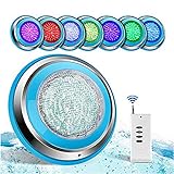 TOPLANET Poolbeleuchtung LED 48W RGB Unterwasser Beleuchtung LED Wasserdicht IP68 Pool Led Beleuchtung für Teichbeleuchtung, Pool Dek