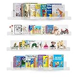 Set von 11,1 cm durchsichtigen Acryl-Bücherregalen für Spielzeugsammlung, Curio Funko Pop, Wandmontage, Make-up-Aufbewahrung, Organizer für Schlafzimmer, Badezimmer, Spielzimmer, Büro, Z