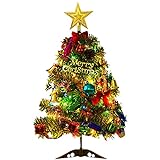 G1OO ??? Lichterbaum Weihnachtsbaum klein Künstlicher Tannenbaum Beleuchtung Mini-Künstler-Weihnachtskiefern-Baum beleuchteter Weihnachtsbaum ??? -Beleuchtung Dekoration (red)