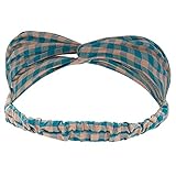 Criss Cross Plaid Stirnbänder für Damen Haarschmuck (22,9 cm, 10 Stück)