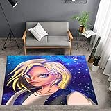 rzskdjgv Blonde Frau Teppich Mädchen Zimmer Teppich 3D-Druck Wohnzimmer Schlafzimmer Teppich 140X215C