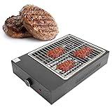 Zerone Elektrogrill, Tragbarer Tischgrill Antihaft BBQ Grillbrett 50℃-500℃ für Innen- und Außenbereich, 45.5 x 32 x 8 cm (EU-Stecker 220V)(EU)