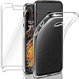 Hülle für Samsung Galaxy Xcover 4/4s mit 2 Panzerglas Schutzfolie, Slim Durchsichtig Silikon Handyhülle, Transparent Schutzhülle Ultradünne TPU Bumper Case Stossfest - Crystal C