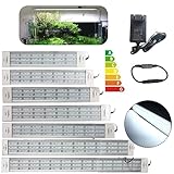 LED Aquarium Light, Aquarium Plants Grow Lampe mit Halterung und Dimmer für Aquarium, EU Stecker (A201)