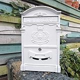 LHBNH PO Box abschließbar Mailbox Mailbox Outdoor Retro altmodisch europäischen Stil Wand-Mail-Postfach Mailbox außerhalb der Sicherheit aus verzinktem Stahl (Color : D)