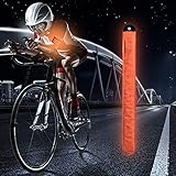 Delmkin LED Armband 2 STK Reflective Leuchtarmband Outdoor Sicherheit Reflektor Armbänder für Laufen Joggen Radfahren (Orange)