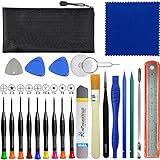 Urtop Professionelles Handy-Öffnungswerkzeug-Reparatur-Set mit Präzisions-Schraubendreher-Set, Metall-Spudger, Stahllineal, ESD-Pinzette für iPhone, iPad, PC, Latop, Tablet, 23-teilig