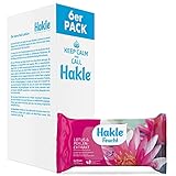 Hakle Feucht Lotus & Perlenextrakt im 6er-Pack (6 x 42 Blatt), duftendes feuchtes Toilettenpapier, hautverträgliche feuchte Tücher, schnell wasserlösliche Feuchttü
