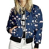 Damen Langarm Laufshirt Casual Sport Shirt Fitness Sweatshirt Laufjacke Running Tops Blumen Drucken übergangsjacke Herbst Winter All-Match Jacke Kurz Sweatjacke mit Tasche Ob