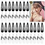 Metal Snap Haarspangen - 5cm Mädchen Haarspangen Haarclips, Kinder Kein Schlupf Haar Clips Mädchen Haarschmuck Haarspangen Set für Mädchen, kleinkinder und Damen (Schwarz und Silber, 60 Stück)