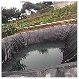 PVC Teichfolie Schwarz, 4.5 m x 7 m 4.5 m x 6 m Teichfolie Gartenteich HDPE für Fischteich Bachbrunnen Wassergarten Wassergarten, UV und Witterungsbeständig Teichfolie G(Size:15x23ft/4.5x7m,Color:12S)