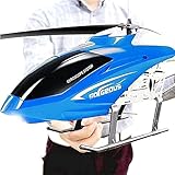 UimimiU 3.5CH Hobbyist Grade RC Hubschrauber Großes 2.4GHz Flugzeugmodell Kinderspielzeug Drahtlose Fernbedienung Flugzeug Fallsichere LED Hubschrauber Gy
