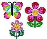 Hama Happy Price Toys Midi Stiftplattenbeutel (Set 63) kleine Blume ,Schmetterling und Blume - im Blister B