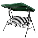 Baogu 3-Sitzer Ersatzdach Hollywoodschaukel Dach Schaukeldach für Gartenschaukel Schaukelbank 148 cm x 240 cm Grü