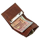 Sportliche Leder Dollarclip Herren Geldbörse Geldclip Geldbeutel mit Geldklammer Cog